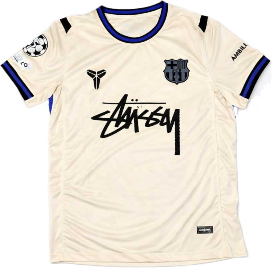 Maillot de foot écru floqué noir