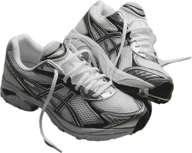 Baskets de running blanches et argentées Baskets de running blanches et argentées