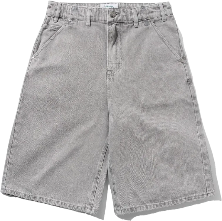 Short en jean gris délavé Short en jean gris délavé